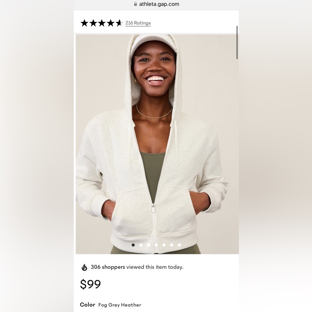 Athleta grey hoodie